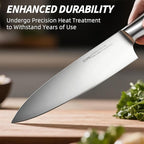 Knife Set, Premium Knife Block Set for Kitchen 14 Pcs UltraSharp Japanese High Carbon Stainless Steel with Block and Built-in Sharpener, Kitchen Knives Set with Non-serrated Steak Knives