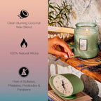 Voluspa French Cade Lavender Candle, 18 oz, Coconut Wax Blend, Scented Candles for Home, 100 Hour Burn Time, Candle Jars