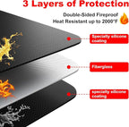 Under Grill Mats for Outdoor Grill – 60 x 40 Inch Fireproof Deck & Patio Protector, Heat Resistant BBQ Mat, Waterproof & Oil-Proof for Gas, Charcoal Grill, Smoker, Fire Pit