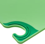 San Jamar Saf-T-Grip Plastic Cutting Board with Safety Hook, 9" x 12" x 0.375", Green