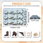 Cowboy Chocolate Molds,2PCS Cowboy Silicone Mold,Cowboys Hat Boot Horse Saddle Shape Candy Molds,Western Themed Party Baking Moulds Jello Ice Cube Candle Mold for Cupcake Cakesicle Decorations