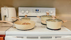 MAISON ARTS Pots and Pans Set Non Stick, Kitchen Cookware Sets Nonstick, 12 Piece Granite Cooking Pot and Pan for Induction, Stovetop, Beige