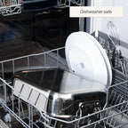 All-Clad Specialty Stainless Steel Roaster and Nonstick Rack 16x13x5 Inch Oven Broiler Safe 600F Roaster Pan, Pots and Pans, Bakeware, Turkey, Silver