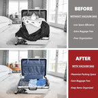 SUOCO Travel Vacuum Seal Bags for Clothing with Hand Pump, 8 XL Compression Packing Bags for Luggage Suitcase, Space Saver Storage