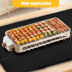 16" x 20" Rectangular Grill Mat, Fire Pit Mat Fireproof Under Grill Mat Oil-Proof Waterproof BBQ Pad for Outdoor Grill Accessories, Heat Resistant Protective Deck and Patio Mat Fire Resistant Pad