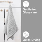All-Clad Solid Kitchen Towel: Highly Absorbent, Super Soft Long Lasting - 100% Cotton, 17"x30" Tea Towel for Cleaning & Drying Dishes, Pans, Glassware, or Countertops, (1-Pack), Titanium Gray