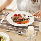 KINGSTONE Silverware Set, 30-piece 18/10 Stainless Steel Flatware Set Cutlery Set for 6, for Kitchen, Home, Wedding, Party, Mirror Polished and Dishwasher Safe, Featured Gifts