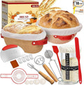 Sourdough Starter Kit, Sourdough Bread Baking Supplies, Sourdough Kit Home and Kitchen, Sourdough Bread Basket, Sourdough Starter Jar,Sour Dough Kit Tools,Bread Proofing Basket, Sourdough Jar