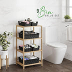 Baskets For Organizing Set Of 9 Black - Storage Baskets For Shelves - Perfect Closet Organizer Bins, Bathroom Basket, and Pantry Basket - Small Storage Bins For Shelves - Bin For Organization