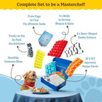 BoneItUp Dog Treat Making Kit – All-in-One DIY Cookie Set with Reusable 4 Silicone Dog Treat Molds, 3 Cutters, 10 Recipes & Gift Bags – Make Healthy Homemade Treats for Dogs