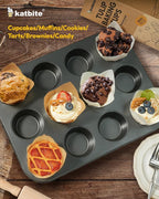 Katbite Tulip Cupcake Liners 200PCS, Muffin Baking Cups ProSmooth Brown
