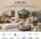 Gibson Home Rockaway 12-Piece Dinnerware Set Service for 4, Grey Matte -