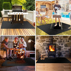 76X48in Grill Mats for Outdoor Grill,Fits Most Grills, Smokers, Griddles and Outdoor Charcoal, Flat Top,Deck and Patio Protector