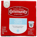 Community Coffee French Vanilla Flavored 12 Count Keurig K-Cup Coffee Pods, Medium Roast, 12 Count (Pack of 1)
