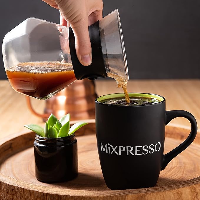 Mixpresso Gooseneck Pour Over Coffee Kettle - Barista Pour Control Design for Tea, 1.2 Liter (40 Oz) High-Grade Stainless Steel Drip Induction Cooker, Copper Stovetop Kettle