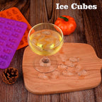 HUAKENER Gummy Skull Molds - 2 Pack Skull Candy Molds with 2 Droppers, Silicone Molds for Chocolate, Candy, Jelly, Dog Treats, Ice Cube, Resin Casting