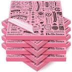 Outus 600 Pcs 12 x 12 Inch Deli Wax Paper Sheets Grease Resistant Tray Basket Liners Newsprint Paper Water and Grease Proof Sandwich Wrapping Square Hot Dog Wrappers for Food Baking (Pink,Black)