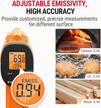 ThermoPro Temperature Gun, Infrared Thermometer Gun with Laser Pointer, Meat Thermometer Digital with Super Long Probe, Food Thermometer for Cooking, Laser Thermometer Gun -58℉-1022℉ Not for Human