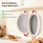 Sourdough Starter Kit Mixed Sizes, Consciot Cotton Rope Bread Proofing Basket Set, Sourdough Bread Baking Supplies, Round & Oval Bread Baskets With Liners & Covers, Gift for Bakers Women Kids Family