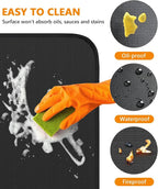 Fireproof Grill Mat for Blackstone, Outdoor Under Grill Mats for Deck Protector, 48 x 30 inch Heat Resistance BBQ Pad, Protects Floors Decks Patios from Sparks Embers Hot Oil, Gloss Black