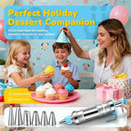 Cake Decorating Tools Supplies Kit: 164pcs Baking Accessories - Piping Bags and Icing Tips Set - Puffs Cupcake Frosting Piping Bakery Set for Adults Beginners or Professional, Blue