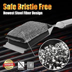 GRILLART Grill Brush Bristle Free, Safe Grill Brush for Outdoor Grill, SteamWizards BBQ Grill Cleaning Brush Kit, Replaceable Head Grill Scraper Tool, Grill Cleaner BBQ Accessories, Gifts for Men/Dad