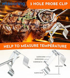 Mtsooning Grill Meat Probe, 2 Pack Temperature Probe with Probe Clip Replacement for Rec Tec Wood Pellet BBQ Grills,Recteq RT-1250, RT-700, RT-590, RT-B380 Bullseye Grill Accessories