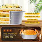 Beasea Mini Pie Tins with Lids, 20 Pack 4 Inch 8oz Disposable Creme Brulee Ramekins Silver Mini Small Aluminum Foil Pie Tart Cake Baking Pans Individual Round Containers Oven Safe for Baking