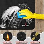 Upgrade 48 x 30 Inch Under Grill Mats for Outdoor Grill, 5-Layer Fireproof/Waterproof/Oil-Proof Grill Pad, Indoor Fireplace/Fire Pit Mat, Deck/Patio/Lawn Protector Mat for Flat Top,Smokers, Gas Grills