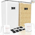 2 PC Flour Sugar Storage Containers (8.5L | 287 Oz) Extra Large Food Storage Containers with Lids - Airtight Leakproof BPA FREE Flour Container for Rice, Cereal, Sugar