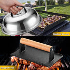 ROMANTICIST 132PC Professional Griddle Accessories Kit - Heavy Duty Stainless Steel Grill Spatula Set for Grill Griddle Hibachi Flat Top Outdoor Cooking - Great Grill Gift on Birthday Wedding
