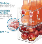 iDesign Stackable Pantry Bins with Handles, 4 Different Sizes, 5 Pack, Clear, Made in USA