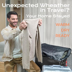 Essential Vacuum Bags for Travel Luggage with Electric Pump, Reusable Compression Bags for Checked Suitcases, Vacuum Seal Spacesaver for Cloth Packing(2Medium+Pump)