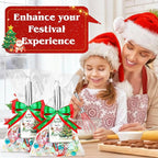 12 Set Christmas Whisk Gifts for Neighbor, Christmas Baking Supplies Include Silicone Whisks Greeting Card Ribbon and Plastic Bag Xmas Cooking Utensils for Neighbor Employee Stocking Stuffers Ideas