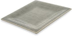 Carlisle FoodService Products Grove Reusable Plastic Plate Square Plate with Rim for Home and Restaurant, Melamine, 10.5 Inches, Smoke, (Pack of 12)