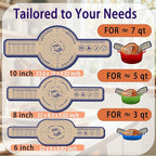 Silicone Bread Sling for Dutch Oven, 3 Pack (8", 10" Round & 6" Oval) – Non-Stick & 500°F Heat Resistant Sourdough Mat, Easy to Clean, Reusable Food-Grade Slings – Fits 3–7 qt Dutch Ovens