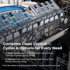 Kenmore 24" Built-in Stainless Steel Tub Dishwasher SmartWash, Smart Dry, and MoreSpace Adjustable Rack, Energy Star Certified, Fingerprint Resistant