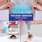 Riccle 94 pcs Cake Decorating Kit with Cake Turntable - Includes 50pcs 16 Inch Disposable + 2 Reusable Piping Bags and Tips Set, 24 Icing Piping Tips, 2 Spatulas, 3 Icing Comb Scraper, 6 Cake Liners