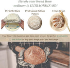 Banneton Bread Proofing Basket Set: Sourdough Starter Kit - 9 inch Round Rattan bowl, Scoring lame, dough scraper, bread bag, Sourdough Bread Baking Supplies Tools - Baking gift set