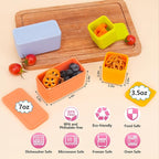 Silicone Dips Containers Compatible with OmieBox, 4 Pack Salad Dressing Container To Go for Most Bento Lunch Box, Small Snack Condiment Container with Lids for kids
