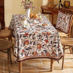 patdrea Designer Linen Small Square Tablecloth,Fall Framhouse French Pomegranates Leaves Pattern Tablecloths,Table Cover Cloth Decor for Kitchen Dining Christmas,Thanksgiving,55"x55"-Tehran a