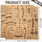 3000 Pcs 12 x 12 Inch Deli Wax Paper Sheets Grease Resistant Tray Basket Liners Newsprint Paper Water and Grease Proof Sandwich Wrapping Square Hot Dog Wrappers for Food Baking (Brown)