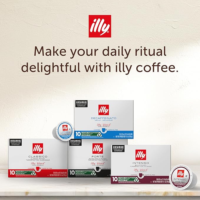 Illy Coffee K-Cups - Compatible Pods for Keurig Coffee Maker - Brasile & Colombia - Single Origin Roasts - Variety - 10 Count (Pack of 6)