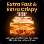 Chefman Air Fryer TurboFry 9-Qt, 6-in-1 High-Powered 450°F Cooking for Crispier French Fries, Chicken, and Onion Rings, XL Windowed Basket, Air Fry, Bake, Broil, Reheat, Dehydrate, Defrost – Black