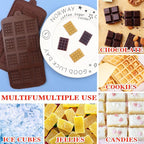 5 Pieces Silicone Break Apart Chocolate Moulds,Silicone Square Mold,Non-Stick Candy Chocolate Bar Mold,Reusable Candy Protein Silicone Chocolate Mold