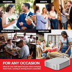 Stock Your Home 9x13 Disposable Baking Pan Covers (350 Pack) Heavy-Duty Aluminum Cake Pans Lids, Sturdy, Sealable Covers for Food Containers, Leak-Free + Safe Transport & Storage For Catering