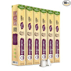 La Natura Lifestyle Beauty Coffee Pods - Lungo Roast European-Style with Biotin, Zinc & Selenium for Hair, Skin & Nails Health - Compostable Nespresso Original Line Compatible Capsules - Pack of 60