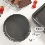 HONGBAKE 6 Inch Cake Pans for Baking, Round Small Layer Cake Pan Set with 120 Pieces Parchment Paper, Nonstick Circle Cheesecake Tin, 4 Pieces, Heavy Duty - Grey