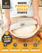 Cast Iron Dutch Oven for Bread Baking - incl. Sourdough Bread-Baking Supplies like Banneton Bread-Proofing Basket - 5QT Bread-Oven with Lid Bread-Making Kit Pan, Pot, Sour Sough Tools, Lame