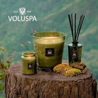 Voluspa Temple Moss, Large Candle Jar, 18oz, Coconut Wax Blend, Scented Candles for Home, 100 Hour Burn Time, Handcrafted in the USA